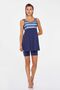 Zero Sleeve Shorts Semi-Closed Swimsuit 3872 Shely Dark Navy Blue. - 3