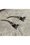 Vintage Long Spike Gothic Nails S+ Quality Zircon Stone 316L Stainless Tarnish Free Steel Earrings Pair