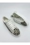 Women's Luxury Leopard Stone Detailed White Thick Sole Women's Sports Shoes - 4