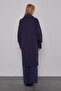 Navy Blue Cap with Quilted Detail on the Sleeve - 4