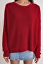 6183 women's nopeli Oversized knitwear thin basic sweater red - 5