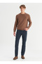 Low Waist Straight Indigo Men's Denim Pants Mw15Qlt35X Indigo Denim Pants - 3