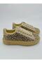 Women's Luxury Stone Detailed Black Thick Sole Women's Sports Shoes - 3