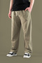 Men's pants elastic waist linen casual stretchy Stretch Fabric basic cotton jogger - 2