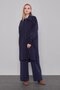 Navy Blue Cap with Quilted Detail on the Sleeve