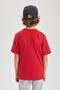 Boy's Red Crew Neck Short Sleeve School T-Shirt K1687A624Sm - 6