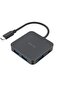 GHB-7 7-in-1 USB-C Hub, 3 USB-A Ports, 5Gbps Data Transfer, 4K HDMI, 15cm Cable – Black