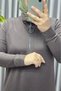 Women's Clothing Crystal Zipper Dress - 5