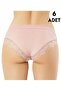 5106 Lace and Piped Detail Modal Bikini (M-L-Xl) 6-Pack - 4
