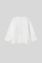 Boy's Ecru Jersey Long Sleeve T-Shirt with Printed Zippers on the Front and Appliques - 2