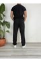 Baggy Fit Black Corded Fabric Pants - 4