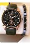 Automatic Leather Cord 5 Atm Water Resistant Men's Wristwatch Vs.Blkt.0636