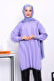 Lilac Cold Yarn Mercerized Knitwear Tunic - 3
