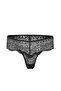 Anna 2735 Lace Low-Cut Padded Push-Up Bra and Panty Set - Black - 7