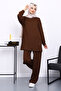 Brown Side Pocket Shoulder Piece Bottom piped Modal Set - 2