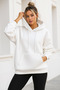 Women's Ecru Kangaroo Pocket Hooded Scuba Sweatshirt - 6