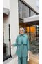 Front Buttoned Oversize Fit Hijab Scuba Suit 1318