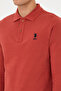 Men's Regular Fit Polo Collar Dusty Rose Basic Sweatshirt 50307757-Vr026 - 7
