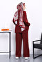 Plum Sequined Tunic Trouser Set - 4