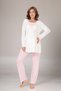 Women's Powder Winter Special Design Maternity Maternity Dressing Gown Pajama Set 3-Piece Set - 4