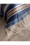 Mozel Double Welsoft Printed Blanket - Blue/Beige - 4