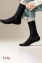 6 Pairs Unisex Black Cotton Tennis Socks Anti-Sweat Sports Socks - 2