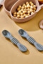 2-Piece Silicone Baby Feeding Set / Food Bowl / Feeding Spoon - Moka - 3