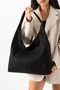 Women's Suede Wide Large Shopper Shoulder Bag - 5