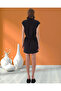 Women's Regular Fit Shirt Collar Front Zipper Closure Sleeveless Modal Mini Dress - 4