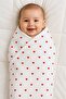 Heart Printed Double Layer Combed Cotton Newborn and Multi-Purpose 100% Cotton Baby Blanket
