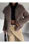 New Season Shawl Collar Women's Plush Fur Coat 52109001 - 2