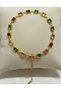 Square Cut Colorful Row Zircon Stone New Season Trend Steel Bracelet - 2