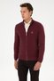 Men's Burgundy Basic Knitwear Cardigan 50307800-Vr177 - 3