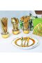 Gold Plastic Cutlery Set (12) - Disposable Forks, Knives & Spoons - 4