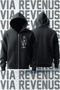 Motorcu Printed Unisex 3 Thread K Hooded Zippered Sweatshirt Cardigan