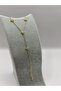 Steel Gold Stone Star Y Necklace - 5