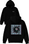 Observe Design Printed Oversized Black Hooded Sweatshirt