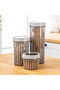 3-Piece Storage Container Set Qlux Bpa-Free Storage Container 3 Sizes Tea Sugar Legumes Decorative Food Container