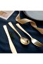Plastic Silverware Set - Golden (30 pcs) - 3