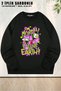 Unisex Loose Fit Invader Zim Gir I'M Normal I Love Earth!! Design Oversized Crew Neck Sweatshirt
