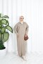 Corded Fabric Zippered Knitwear Dress - 3