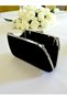 Black Color Suede Chain Detailed Chain Handle Women's Evening Dress Bag - 4