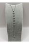Steel Silver Color Stone Sequin Y Necklace - 4