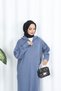 Corded Fabric Zippered Knitwear Dress - 5