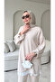 Women's Double Suit with Sleeves and Pants - Beige - 3