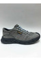 Genuine Leather Gray Color Nubuck Lace-Up Flexible Rubber Sole Tight Fit Winter Men's Shoes