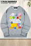 Unisex Loose Fit Bfdi Poster Printed Design Oversized Crew Neck Sweatshirt
