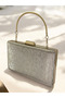Gold Laser Striped Patterned Evening Dress Bag Night Wedding Engagement Graduation Portfolio