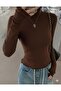 Autumn, Winter Inside Fleece High Neck S Slim Fit Long Sleeve Blouse 0047 - 4