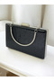 Black Patterned Patent Leather Evening Dress Evening Bag Wedding Engagement Graduation Bag - 8